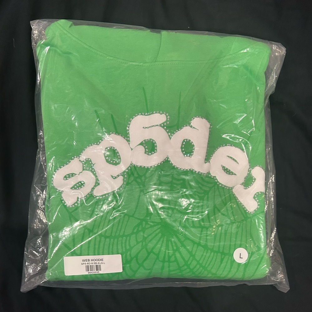 Sp5der Web Hoodie Slime Green